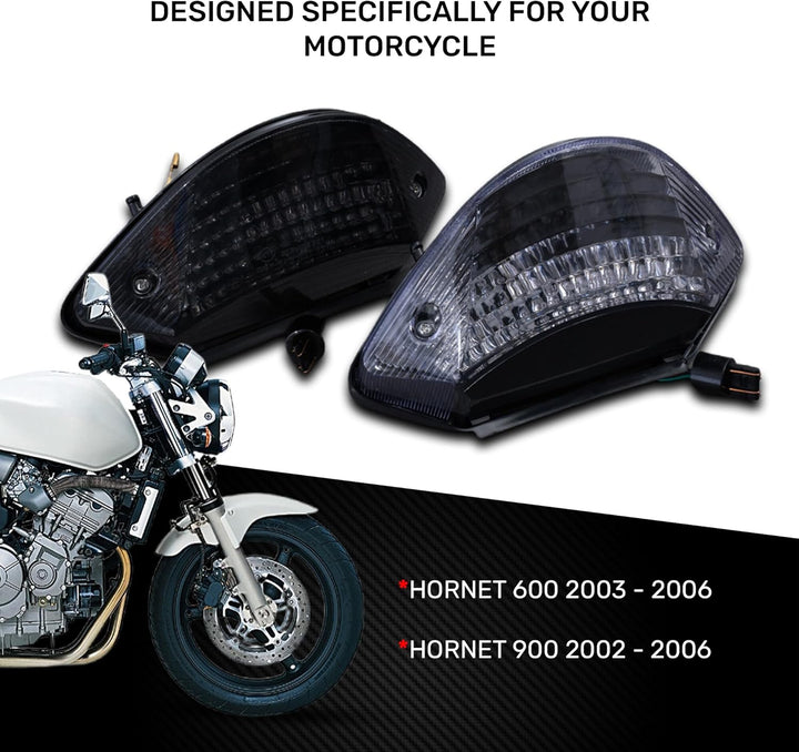 aVDB-moto LED Bremslicht/Rücklicht kompatibel mit HONDA CB900F Hornet 900 2002-2006 Plug & Play mit