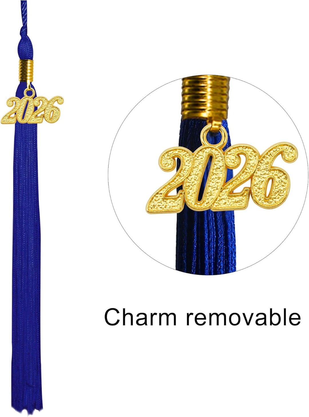 GraduationMall Abschluss Talar Doktorhut und Quaste 2024 für Hochschule und Bachelor Akademischer Ta