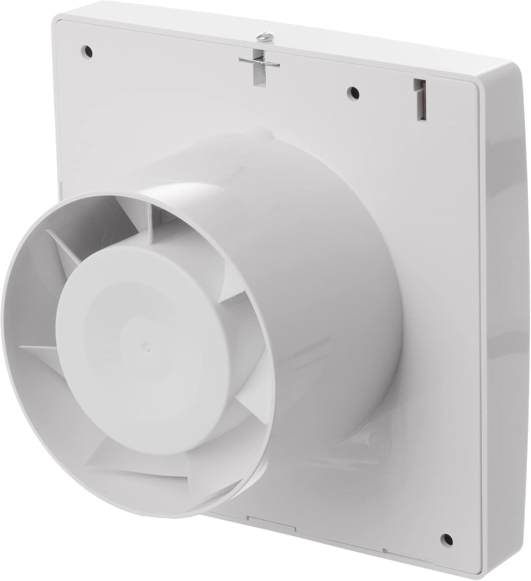 Steinberg14 Ø 100mm Badlüfter mit Automatischen Jalousie/Lamellen - Weiss Ventilator für Bad WC Küch