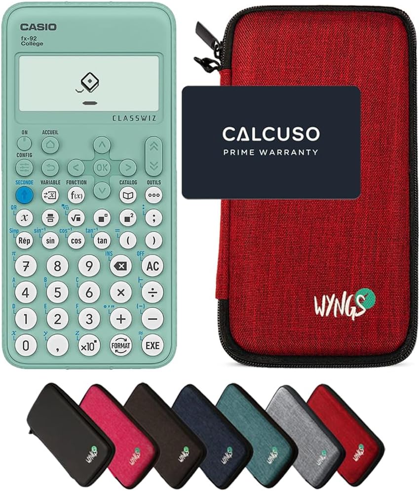CALCUSO Sparpaket: Casio FX-92 College ClassWiz technisch-wissenschaftlicher Schulrechner + WYNGS Sc