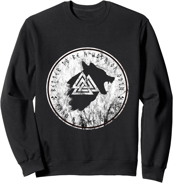 Vegvisir Wikinger Kompass Pagan Fenrir Wolf Valhalla Sweatshirt