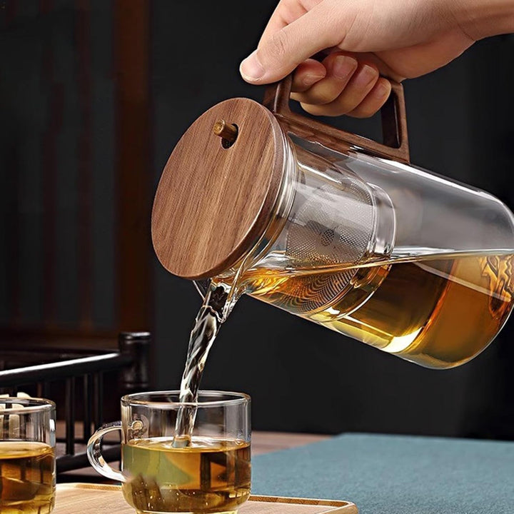 Glas-Teekanne mit Sieb, Glas-Teekannenfilter - Teekanne mit Sieb, Glas, Wassertrennung, Teekessel |