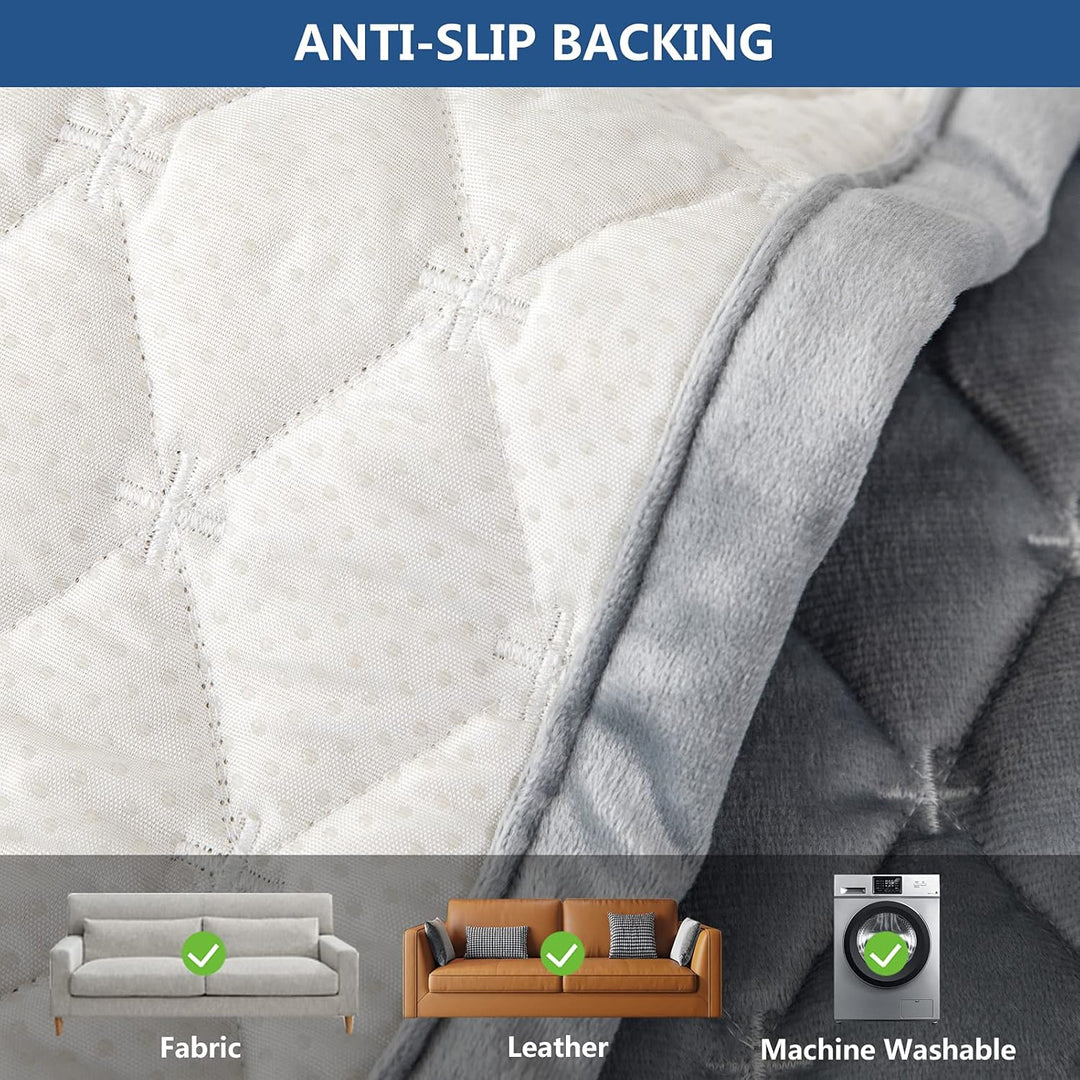 Eismodra Dekokissen,Sofabezug 3 Sitzer,Anti-Rutsch-Couch Überzug für L Form Sofaschoner Chaiselongue