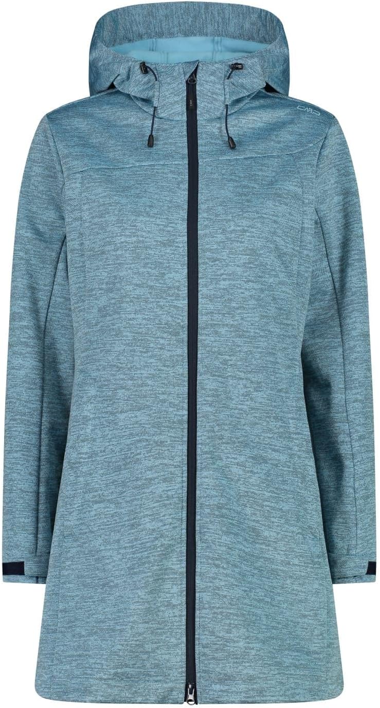 CMP Damen Hoodie Mantel 48 anice mel.-b. blue, 48 anice mel.-b. blue