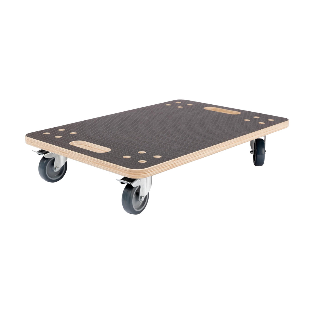 PUSHUPER Möbelroller – Robuster Transportroller aus Sperrholz, 200kg (Dunkel 200kg 2-Bremsen, 60 x 4
