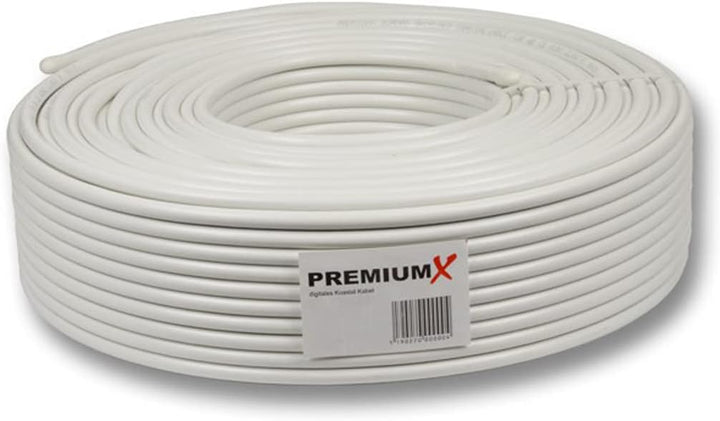 PremiumX Camping Sat Anlage 45cm Antenne Single LNB 10m Koaxialkabel 2X F-Stecker Camping Wohnwagen