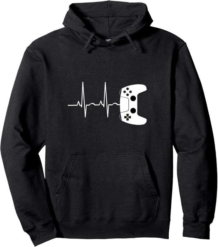 Puls Herzschlag Controller Video Game Spieler Zockerin Pullover Hoodie