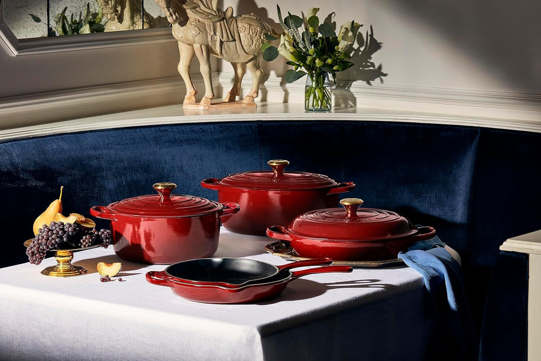 Le Creuset Signature Gusseisen Gourmet-Profitopf, Rund, Ø 30 cm, 3,5 l, Für alle Herdarten inkl; ind