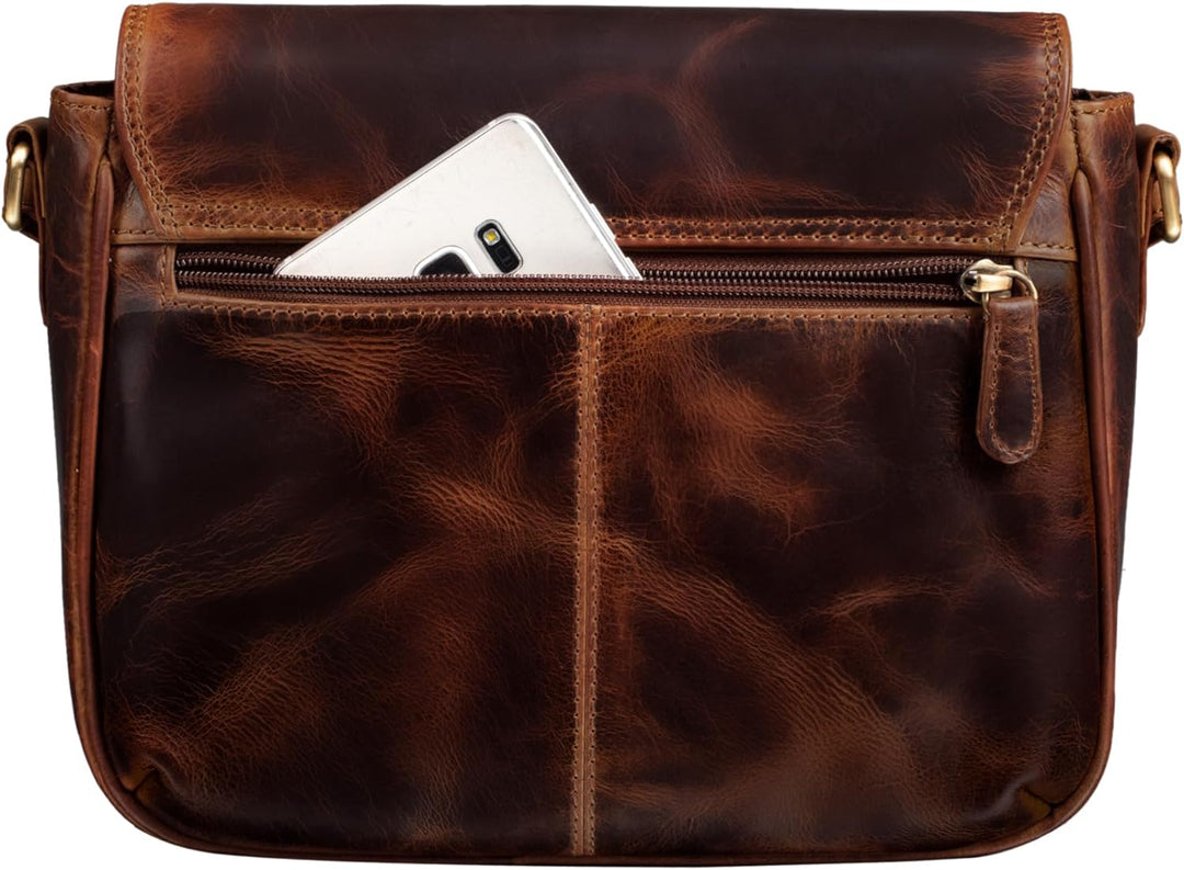 STILORD 'Violeta' Leder Umhängetasche Damen Vintage Handtasche klein Schultertasche Abendtasche Part