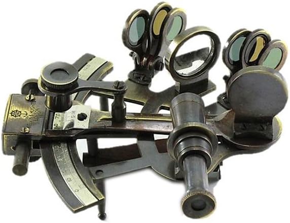 Sextant aus veraltetem Messing, Nachbildung von Kelvin & Hughes