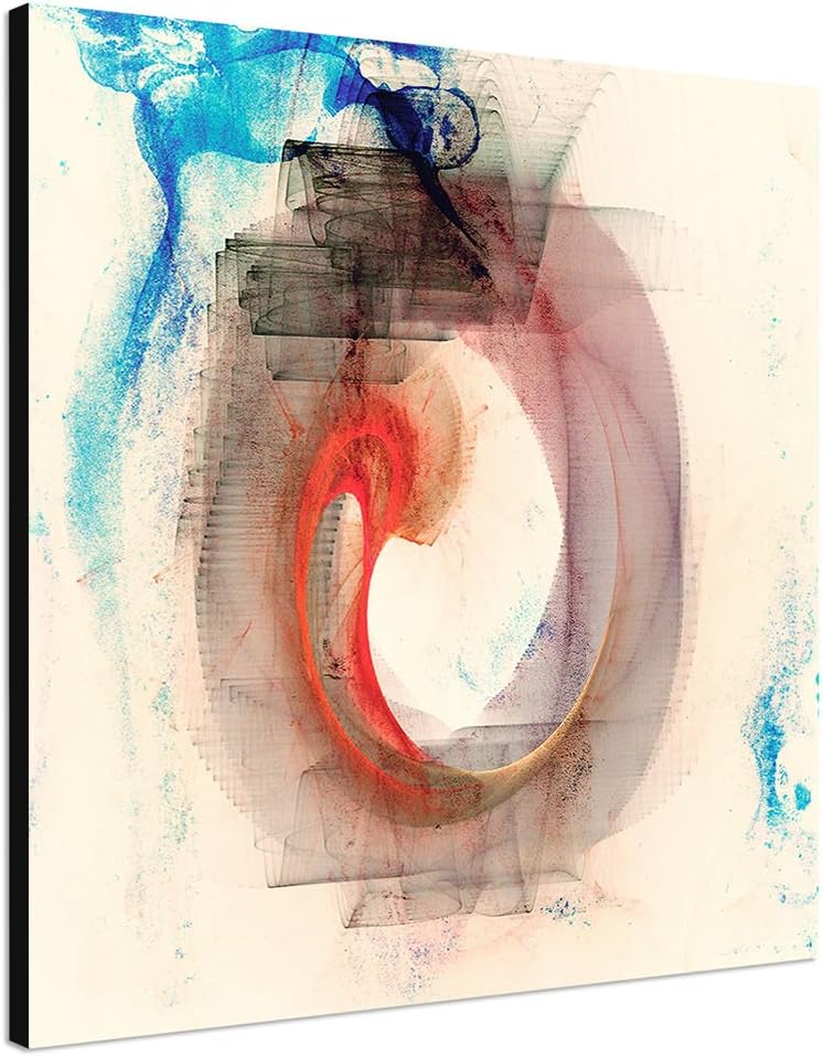Paul Sinus Art Wandbild Abstrakt366_60x60cm Bild auf Leinwand - Tun mit Leidenschaft - Abstraktes Mo