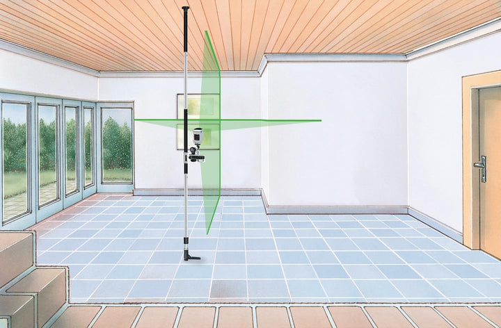 Laserliner Kreuz-Linienlaser, SmartVision-Laser Set, grüner Laser mit 270 cm Stativ, für Innen- und
