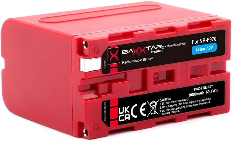 Baxxtar Pro Akku NP-F970 - LG Cells Inside (echte 7800mAh) kompatibel mit Sony NP-F980 / F970 / F750