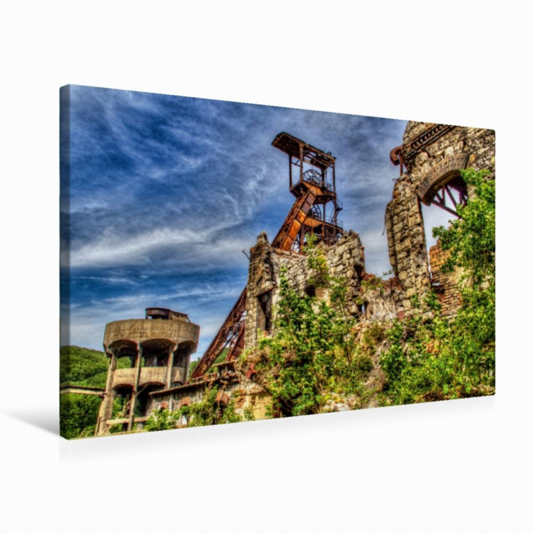 Premium Textil-Leinwand 75 x 50 cm Quer-Format Zeche | Wandbild, HD-Bild auf Keilrahmen, Fertigbild