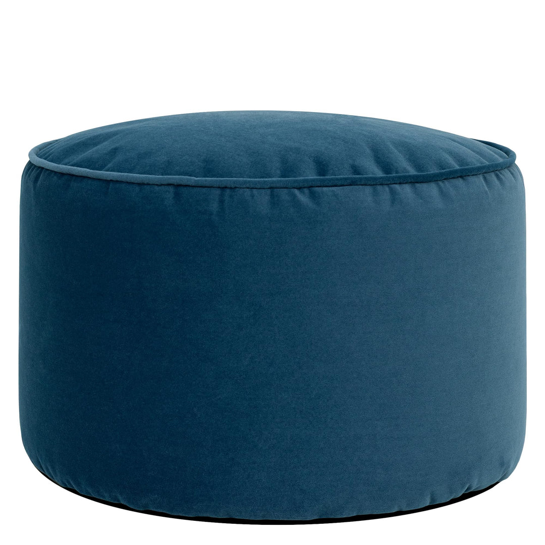 Icon Runder Sitzpuff „Milano“, XL Samt Sitzsack Hocker, Gross Fusshocker für das Wohnzimmer, Sitzkis