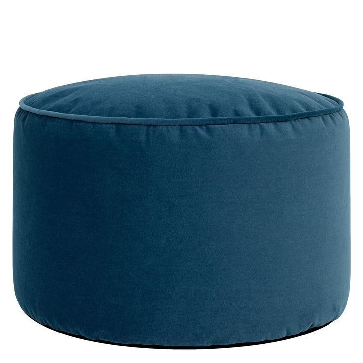 Icon Runder Sitzpuff „Milano“, XL Samt Sitzsack Hocker, Gross Fusshocker für das Wohnzimmer, Sitzkis