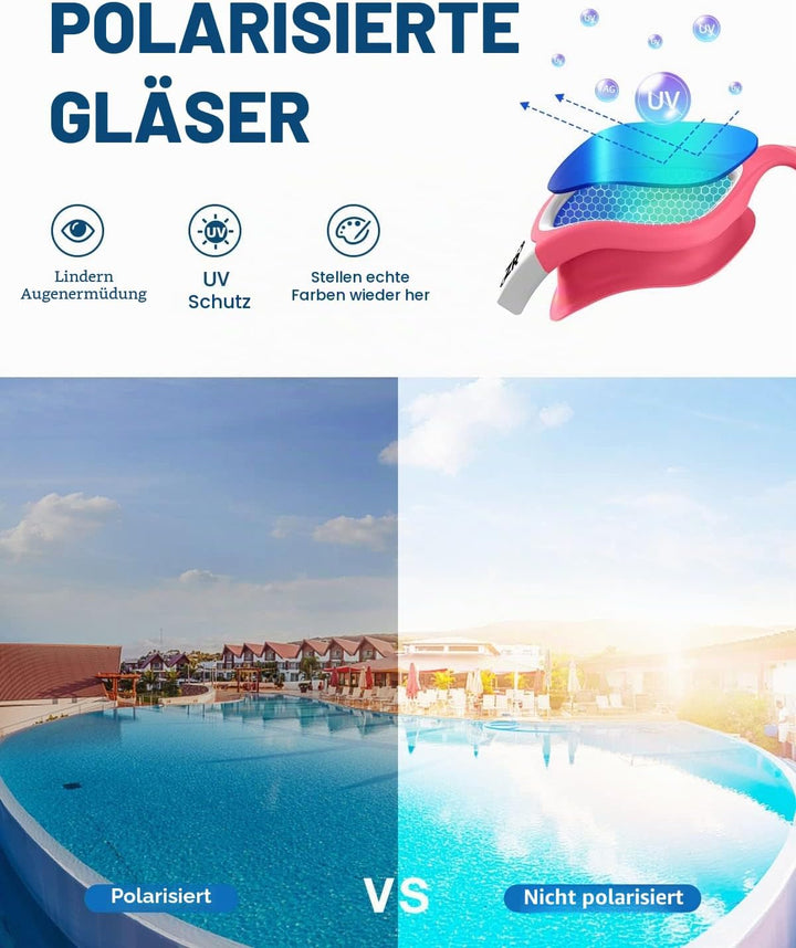 ZIONOR G1 - Polarisierte Schwimmbrille für Unisex und Erwachsene und Damen, beschlagfrei, 100% UV-Sc