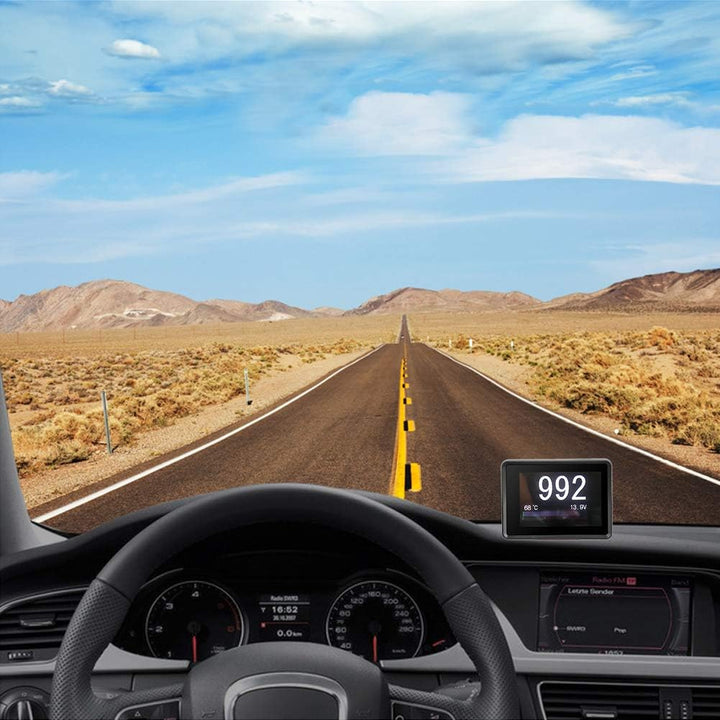 OBD Messgerät, Fydun Auto OBD Multifunktionsmessgerät Digitale Temperatur Spannung Geschwindigkeit H