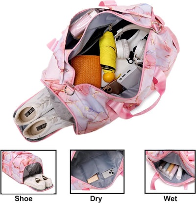 Reisetasche Mädchen Kinder Sporttasche Trainingstasch Schwimmtasche Kinder Weekend Bag Tanztasche Gy