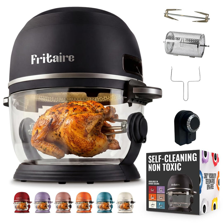Fritaire Ungiftiger Glas-Airfryer™, 5L – 360° Sicht, Selbstreinigung, 400°F Heissluft-Vortex für gle