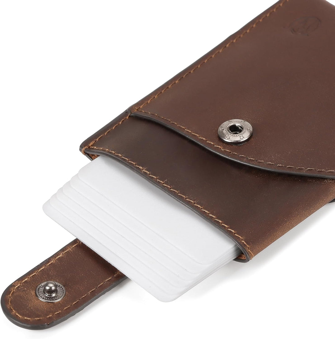 Will Fire® Nano Wallet | Minimal Slim Wallet | Mini Geldbörse Herren & Damen klein | Leder Portmonee