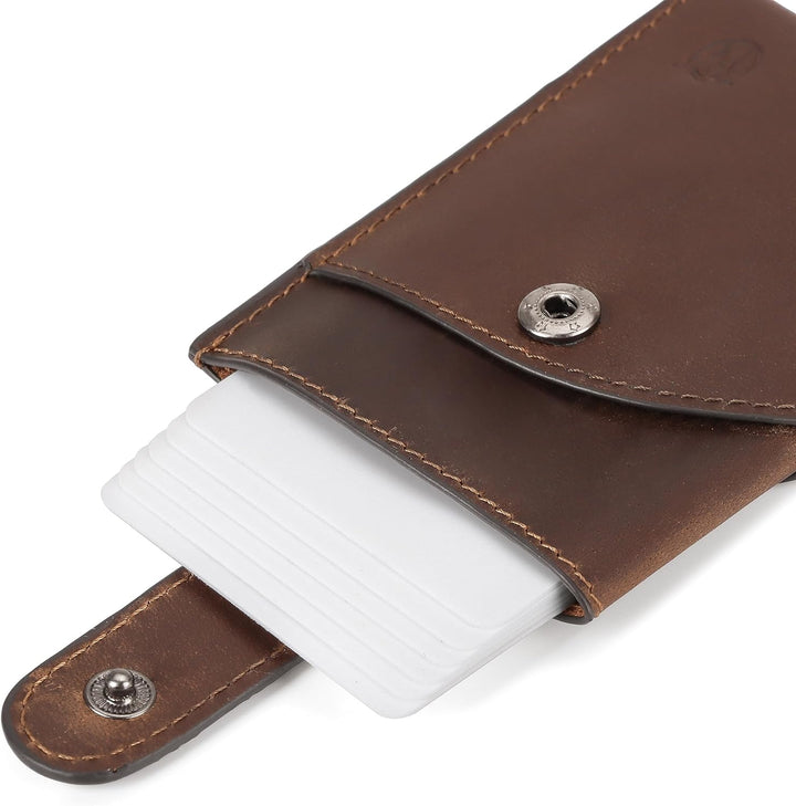 Will Fire® Nano Wallet | Minimal Slim Wallet | Mini Geldbörse Herren & Damen klein | Leder Portmonee