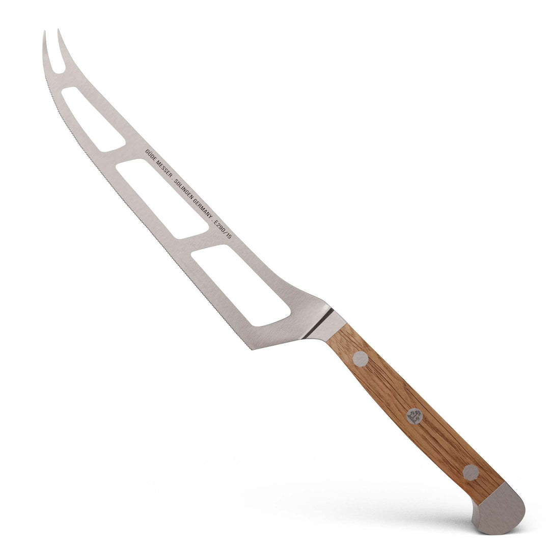 GÜDE Solingen - Weichkäsemesser Käsemesser geschmiedet, 15 cm, Fasseichenholz, ALPHA FASSEICHE, Dopp