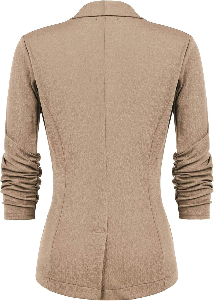 UNibelle Blazer Damen Sportlich Elegant Longblazer 3/4 Arm Sommer Leicht Business Büro Blazer Jacke