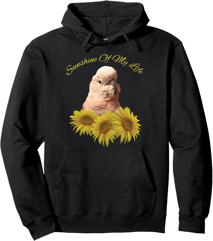 Molukkischer Kakadu-Papagei Sonnenschein Sonnenblume Pullover Hoodie