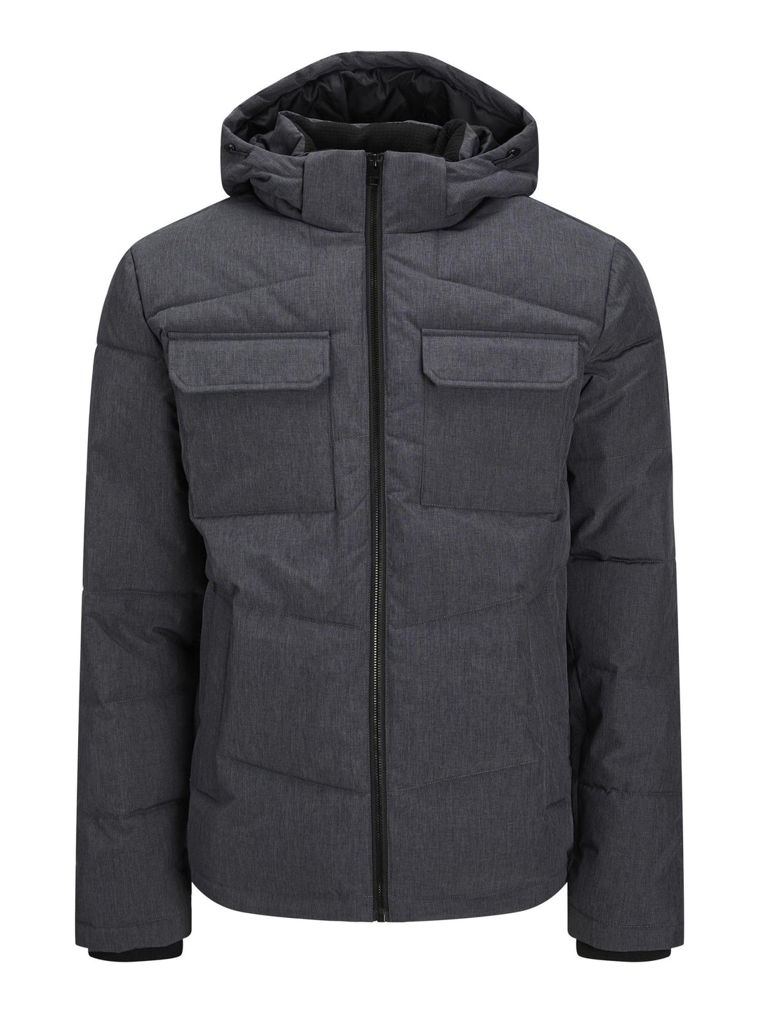 JACK & JONES Brady Puffer Coat M Dark Grey Melange, M Dark Grey Melange