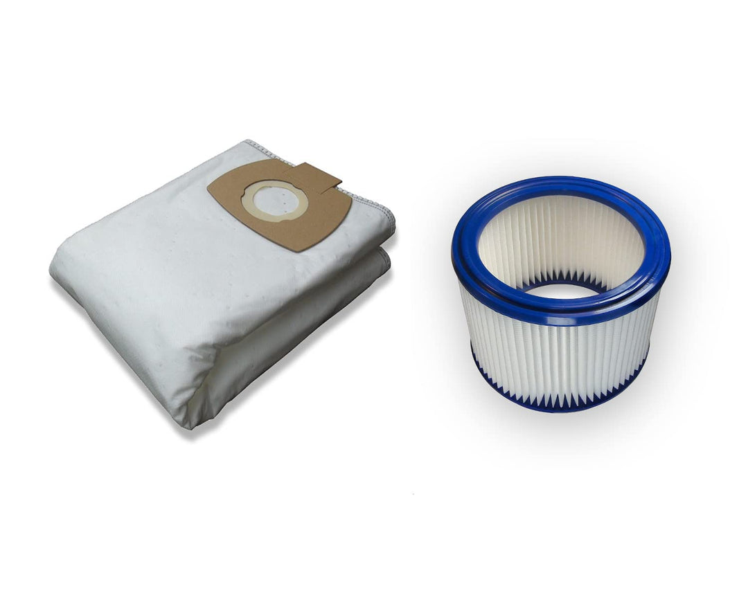 5 Staubsaugerbeutel Kallefornia K911 + 1 auswaschbarer Filter K704 für Makita VC2512L VC 2512L 2512