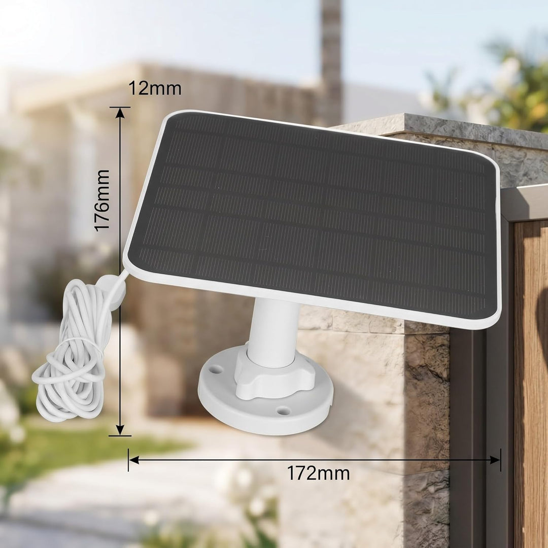 12 W Solarpanel Ladegerät, Netzteil für Arlo Pro 3 Pro 4 Ultra 2 Go 2, 9,8 Fuss/3 M IP65 Wasserdicht