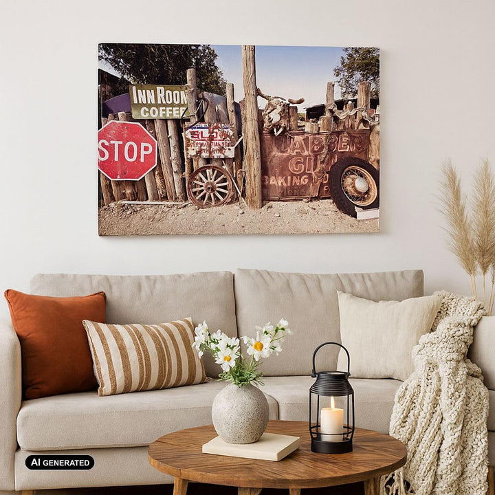 Bilder auf Leinwand Zeichen Sand Sommer Leinwandbild mit Rahmen 70x50cm Wandbilder Dekoration Wohnzi