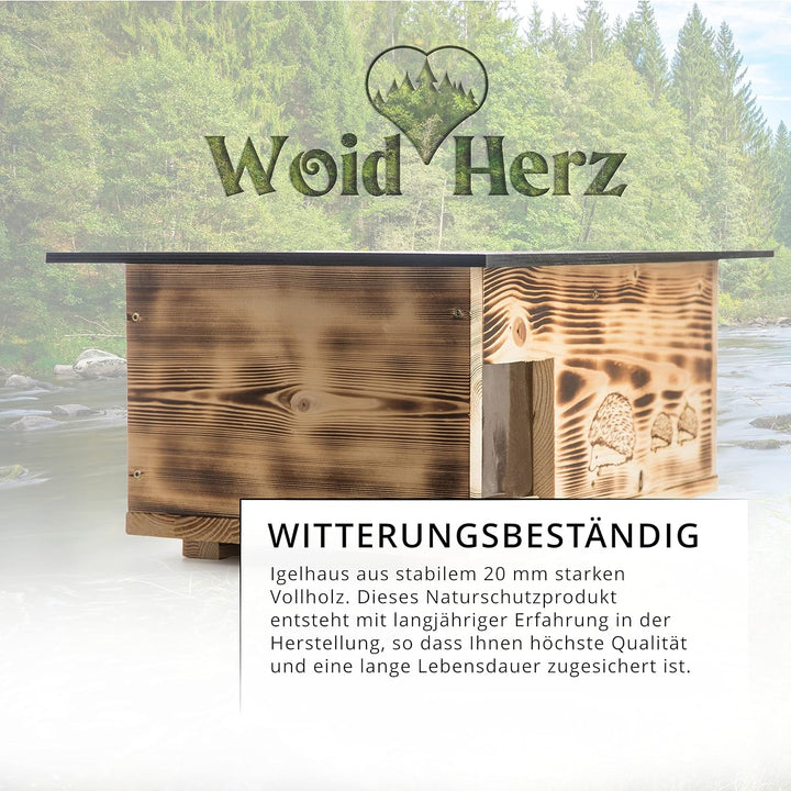 XXXL Igelhaus (IG2) Igelhotel Igelhütte Igelfutterhaus - Igelhaus mit Labyrintheingang und Rattenkla