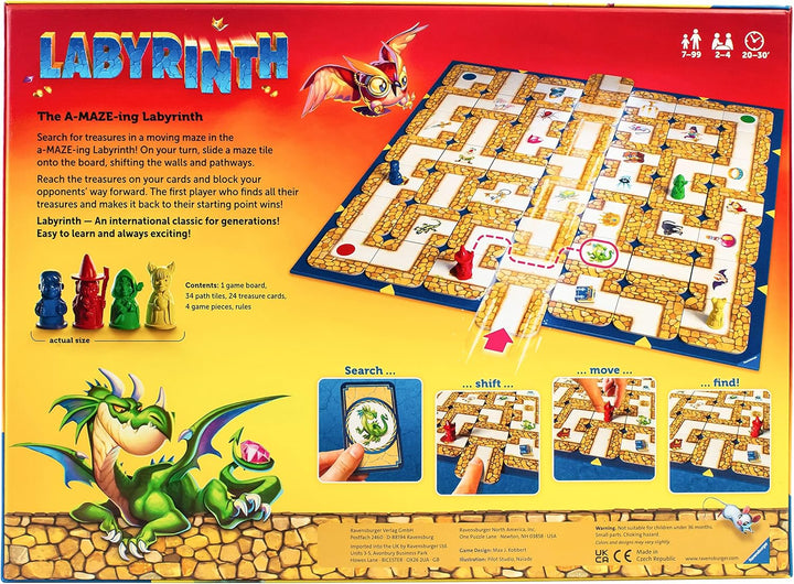 Ravensburger Labyrinth - Moving Maze Family Board Game for Kids and Adults Age 7 and Up Labyrinth Ei
