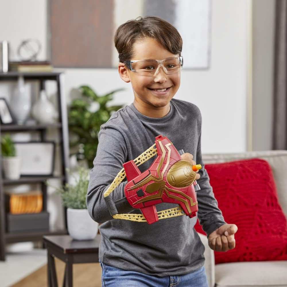 Spider-Man Marvel Web Bolt NERF Blaster Toy for Kids, Movie-Inspired Design, Includes 3 Elite Nerf D
