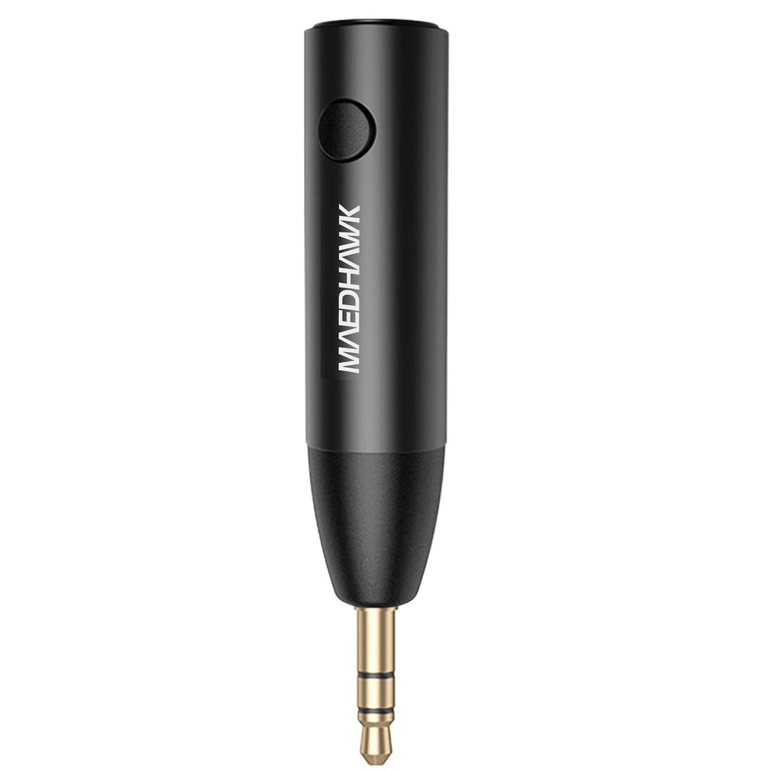 3.5mm Bluetooth Aux Adapter für Das Auto - Maedhawk Stilvoller Bluetooth 5.0 Empfänger mit Noise Can
