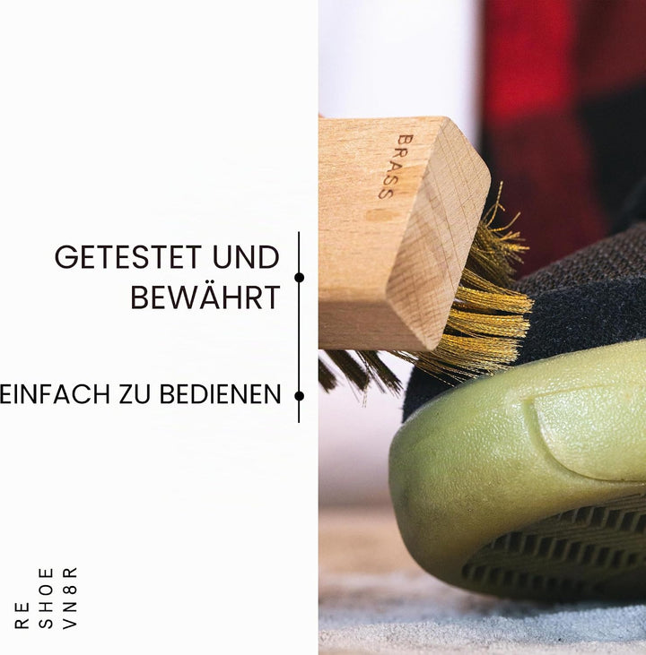 Reshoevn8r Nubuck Suede Shoe Cleaner Kit Cleaning Restore and Extend Messingbürste, Messingbürste
