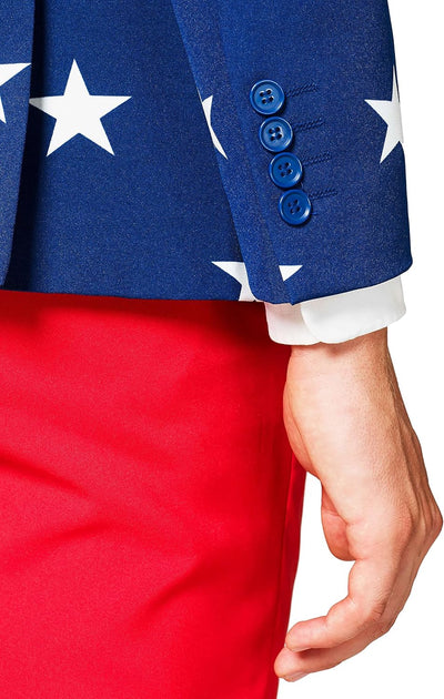Opposuits OSUI-0023-EU56 - Stars and Stripes - USA Kostüm, Grösse 56, mehrfarbig 56 Mehrfarbig, 56 M
