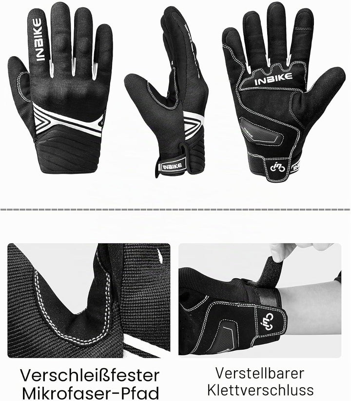 INBIKE Winter Motorradhandschuhe Wasserdicht Warm Winddicht mit Harter Schutz Motocross Motorrad Han