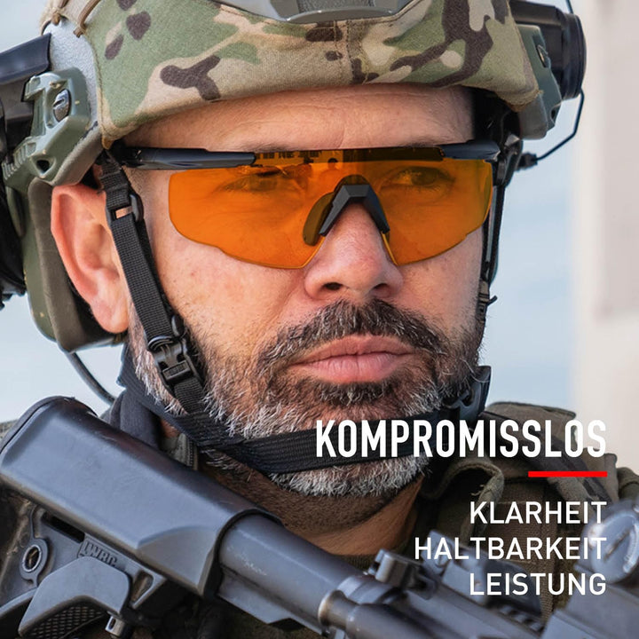 Wiley X | Saber Advanced | Schiessbrille & Sportbrille Herren | Perfekt als Laufbrille Fahrradbrille