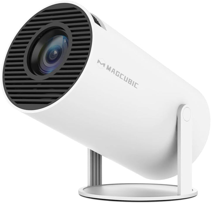 Automatische Trapezkorrektur Mini Tragbarer Beamer, 4K/ 200 ANSI Smart Projektor mit WiFi6, BT 5.0,