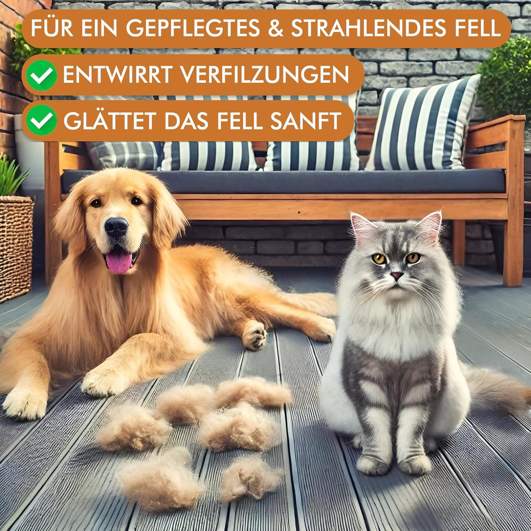 Testnote: Sehr gut - Hundebürste & Katzenbürste I Glätten und Entfilzen I Mittel - langhaar Fell gee