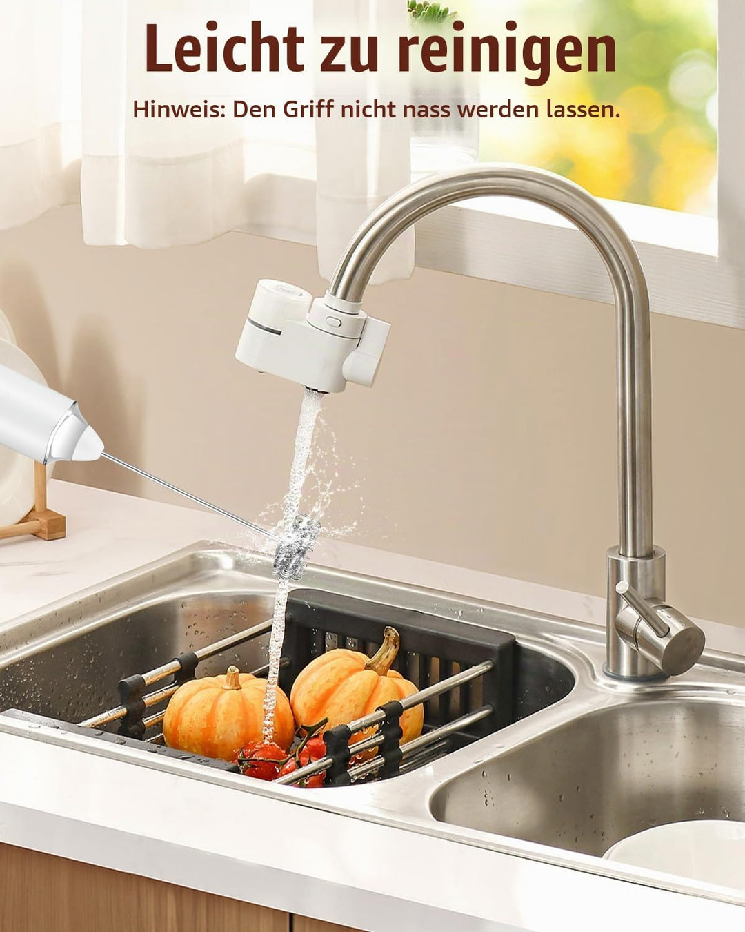 Milchaufschäumer Stab, Milchaufschäumer USB Elektrischer Milchaufschäumer Elektrischer Schneebesen,