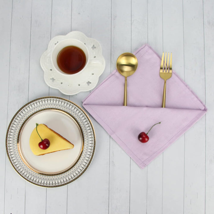 weich Polyester -Leinen gemischt Abendessen Cloth Servietten, 12 Stück (40 x 40 cm), für Veranstaltu