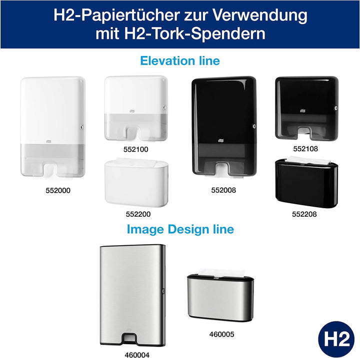 Tork Xpress Multifold Papierhandtücher 471093 - H2 Universal Falthandtücher für Handtuchspender - me