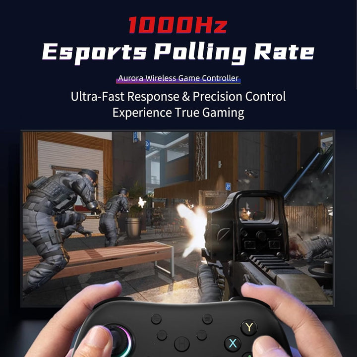 AceGamer Aurora 2.4G Wireless Controller für PC Windows/Switch 2/Switch/Steam/iOS/Android, Gamepad m