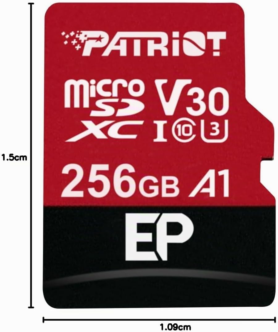 Patriot Memory PEF256GEP31MCX 256GB EP A1 V30 microSD Karte SDXC für Android Handys und Tablets / 4K