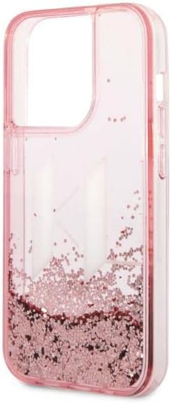 Karl Lagerfeld KLHCP14LLBKLCP Hülle für iPhone 14 Pro 6,1" rosa/pink hardcase Liquid Glitter Big KL