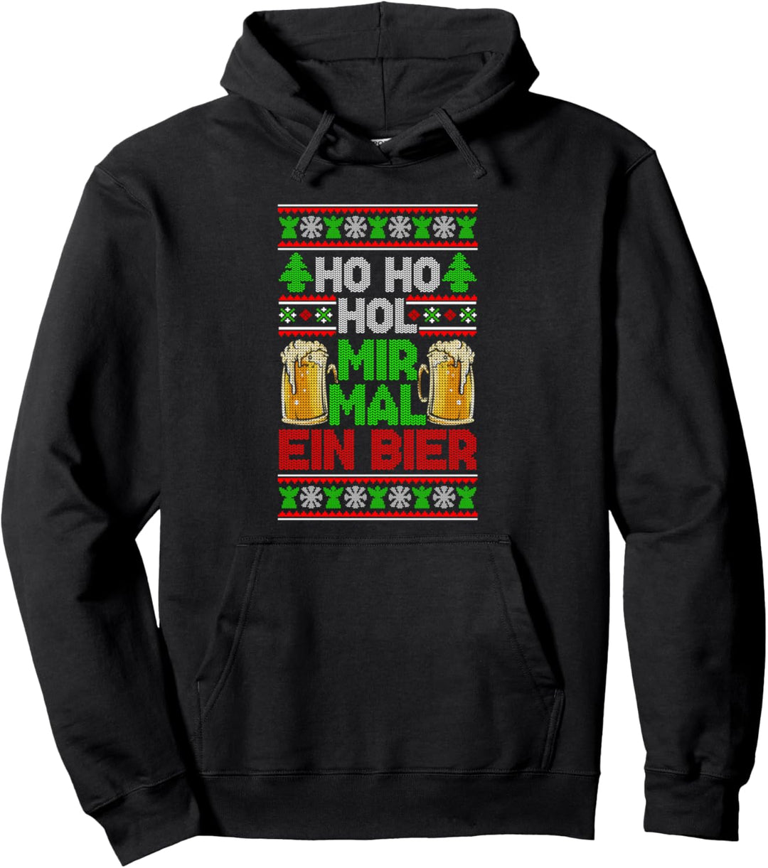 Ho Ho Hol mir mal ein Bier - Ugly Christmas Weihnachten Bier Pullover Hoodie